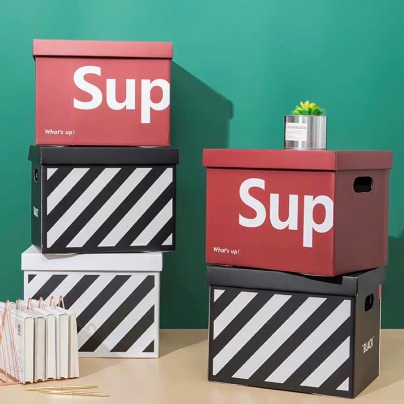 Hộp Đựng Đồ Supreme , Hộp Đựng Đồ Offwhite Carton Cao Cấp