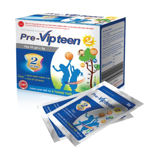 Pre Vipteen 2 - Hỗ trợ phát triển chiều cao, giảm nguy cơ mắc bệnh, tăng cường sức đề kháng, hệ miễn dịch