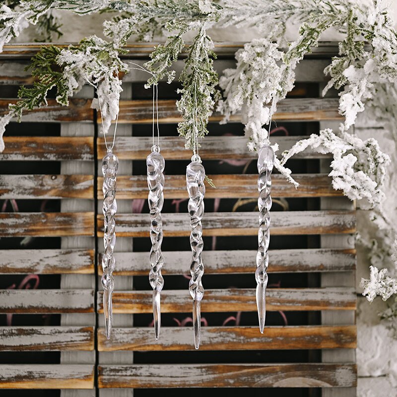Set 12 Phụ Kiện Trang Trí Cây Thông Giáng Sinh Bằng Đá Nhân Tạo