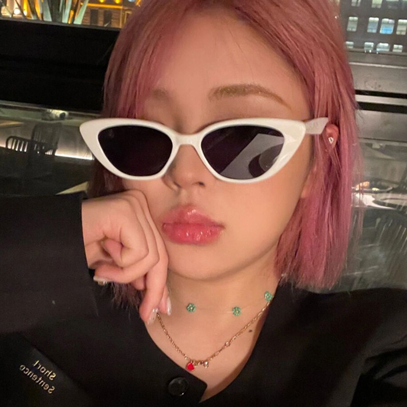Kính Mát Hình Mắt Mèo Phong Cách Retro Thời Trang Hàn Quốc