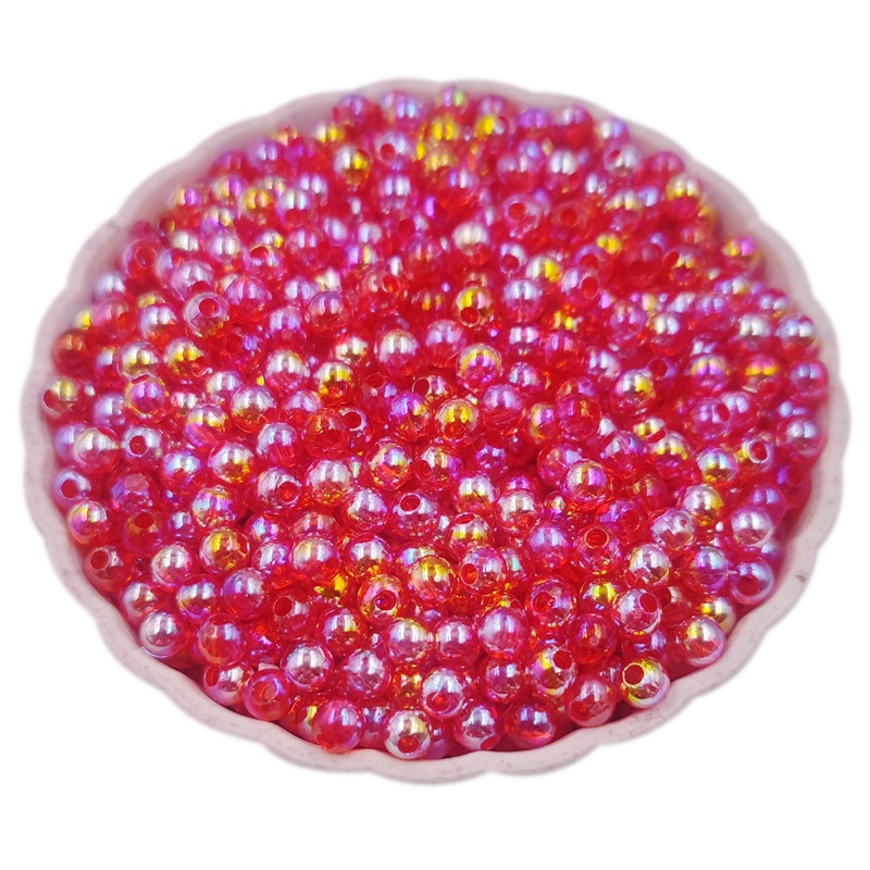 Set 40-200 Hạt Nhựa Acrylic 4/6/8mm Làm Trang Sức Thủ Công