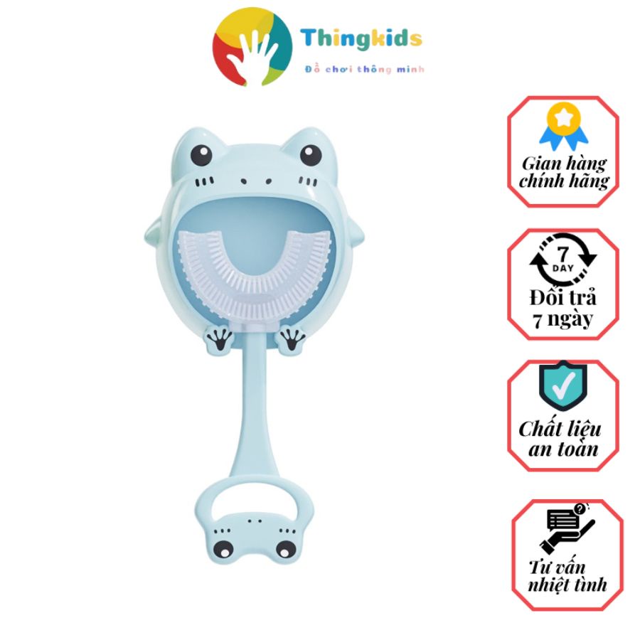 Bàn chải đánh răng cho bé Toddler Training kèm giá đỡ cho bé - Thingkids