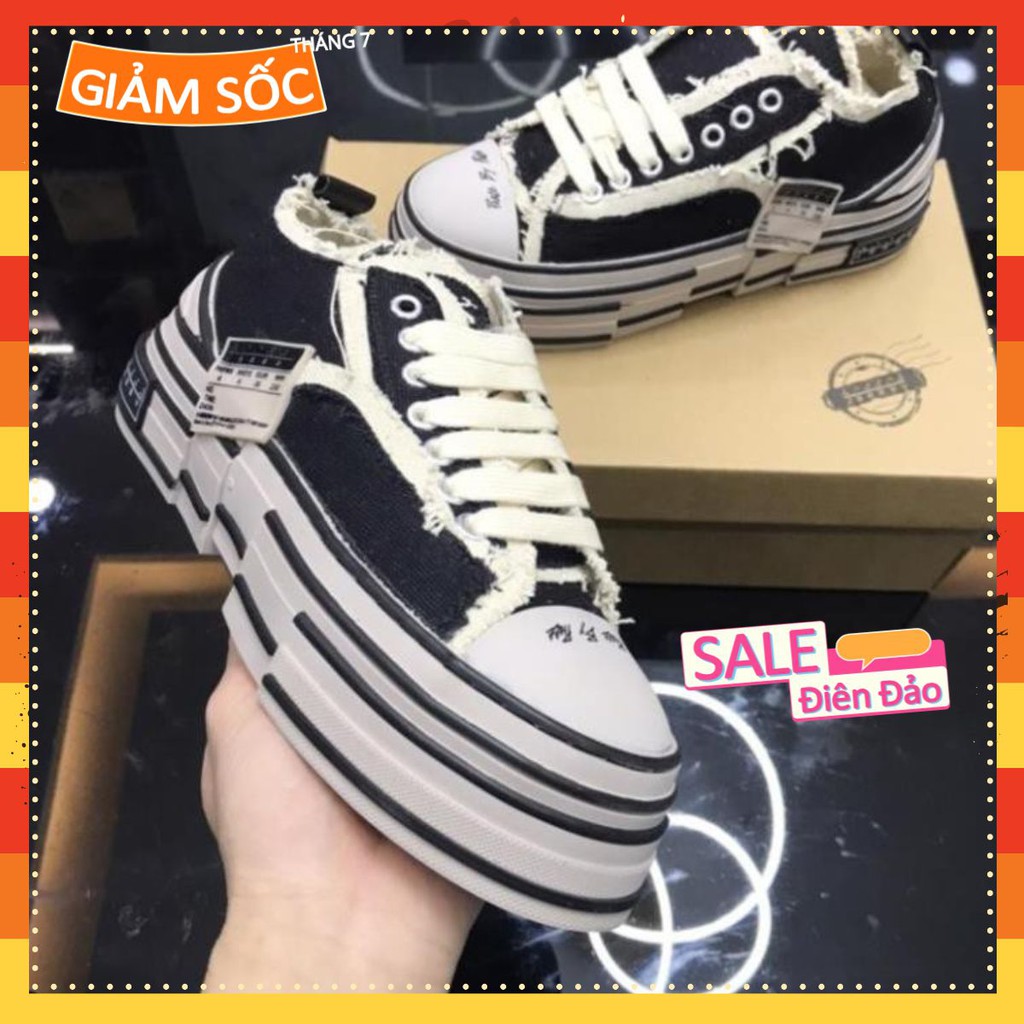 Giày Xvessel cv rách đế gỗ hot trend nam nữTặng tất+hộp+bill