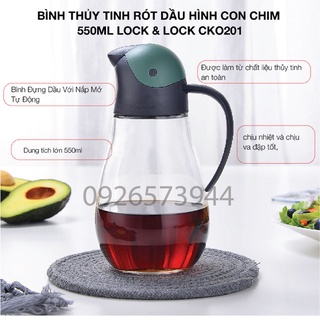 Bình thủy tinh rót dầu 550ml lock & lock cko201