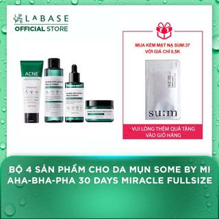 Bộ 4 sản phẩm cho da mụn some by mi aha-bha-pha 30 days miracle fullsize a59