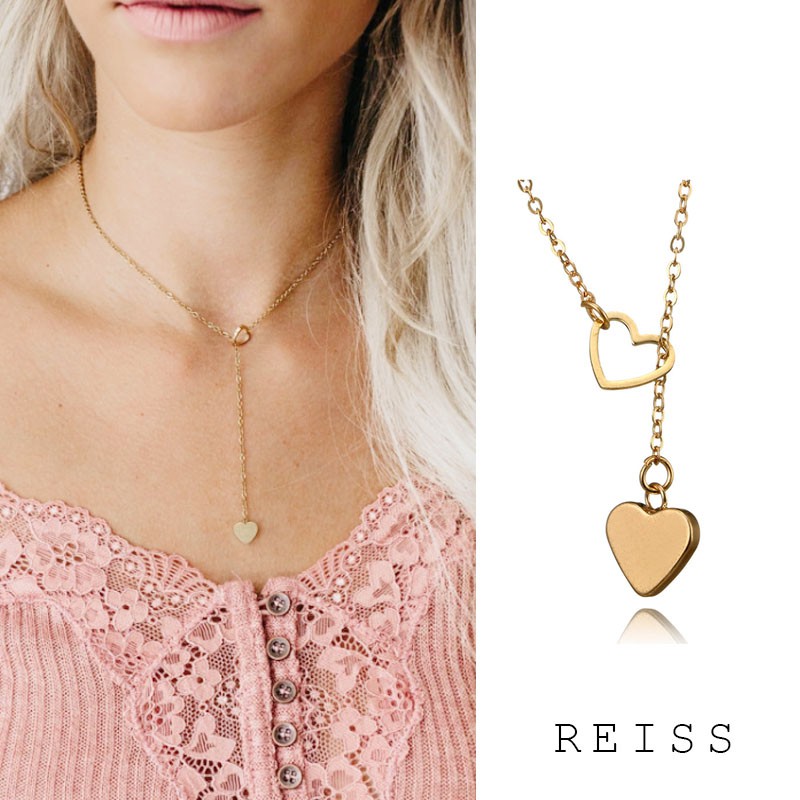 Dây chuyền mạ vàng mặt trái tim thời trang dành cho nữ