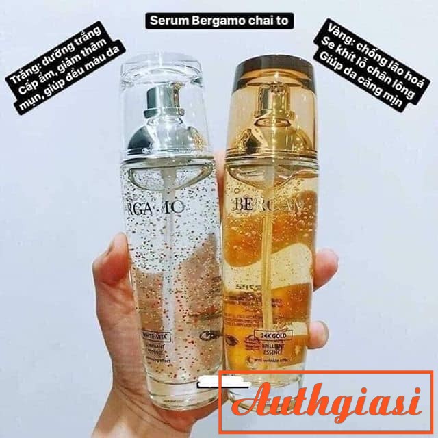 Serum dưỡng trắng ⚡CAO CẤP⚡ tinh chất Bergamo White Vita / 24K Gold Luminant Essence căng mịn da 110ml | BigBuy360 - bigbuy360.vn