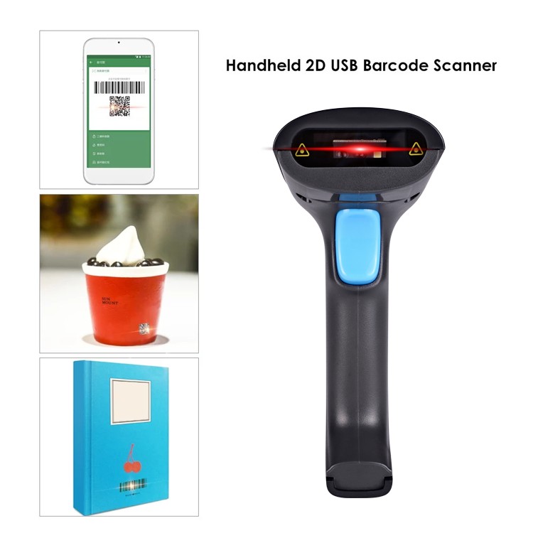 Máy bắn mã vạch QR - Máy quét mã vạch 2D- Đầu đọc Qrcode không dây kết nối Bluetooth YHD-6200BT dùng cho Smartphone, PC