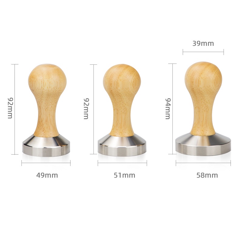 Tamper Gỗ Sồi dùng cho máy pha Cafe kích thước 51mm và 58mm tiêu chuẩn - Giá tốt nhất shopee