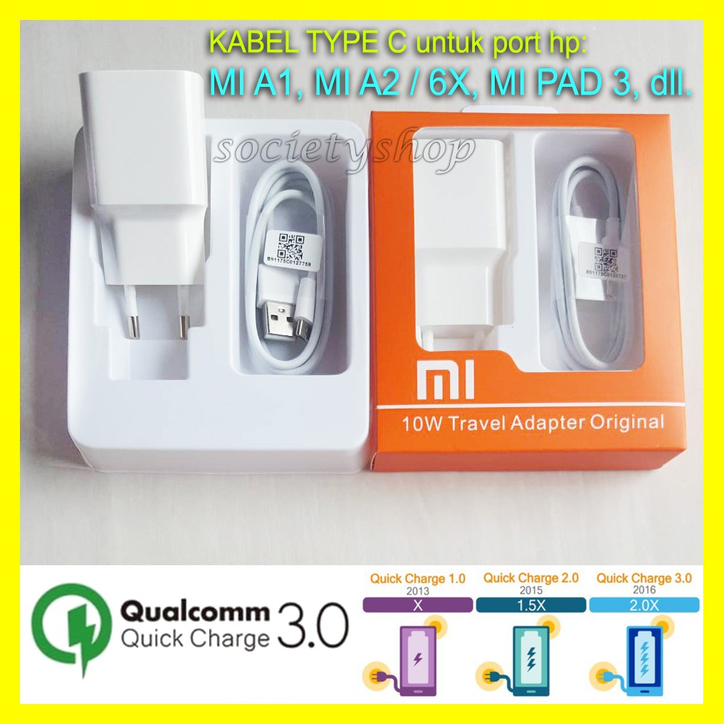 Sạc Nhanh Xiaomi Mi6 Type C Q3 Hp Charger Mi5 Mi 8 Mix 3 Note 7 Max 3 Pad 4 2 Casan Siomi Carger