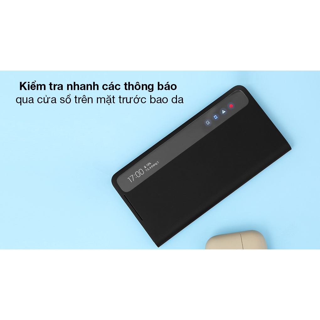 Bao Da Smart Clear View Kèm Bút SPen Samsung Galaxy S21 Ultra Chính hãng