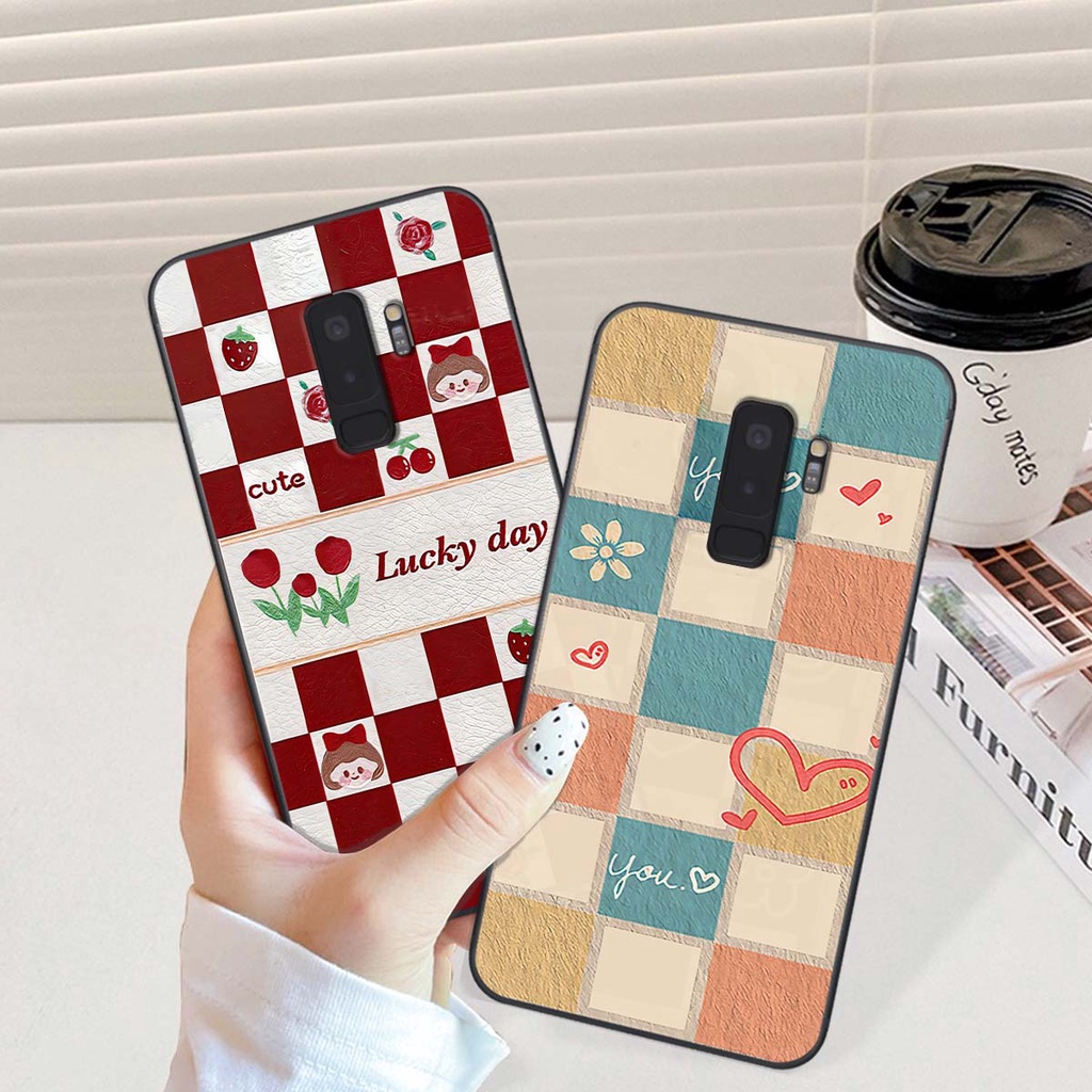 Ốp Samsung S9 / S9 Plus / S9+ caro trái tim cá tính, thời trang siêu đẹp, siêu phong cách