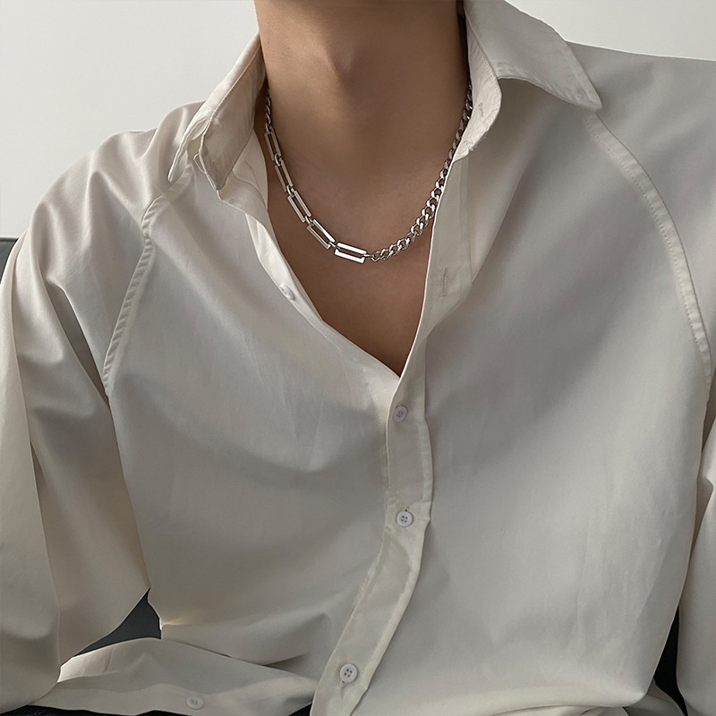 Dây chuyền 19A1545 họa tiết hình học ghép nối phong cách hiphop đường phố hợp thời trang