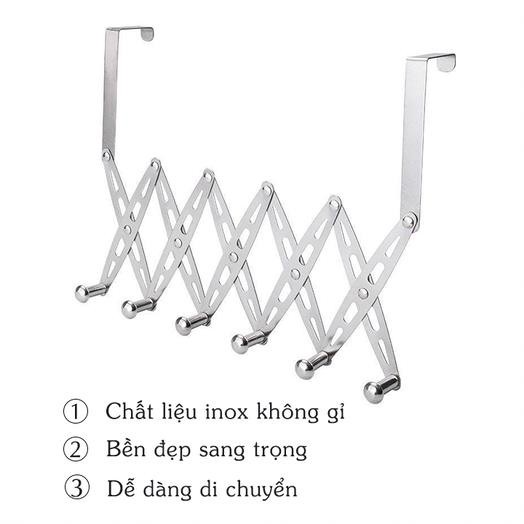 Móc treo cửa ziczac treo đồ đa năng có thể gấp gọn di chuyển dễ dàng