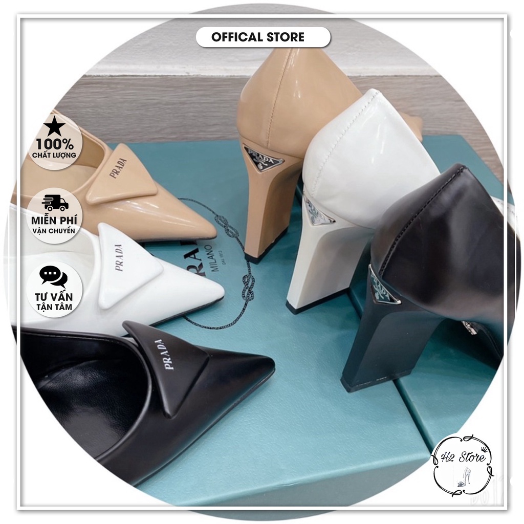 👠👟 Giày cao gót prada gót dẹt fullbox ⚡