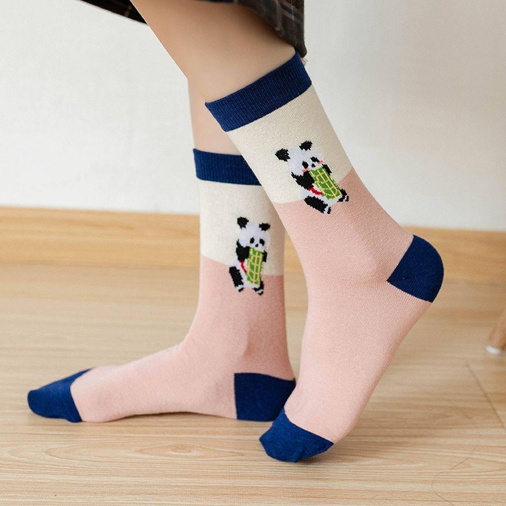 Vớ Thấm Hút Mồ Hôi Họa Tiết Gấu Trúc Hoạt Hình Vui Nhộn Thời Trang Đường Phố Cho Nữ