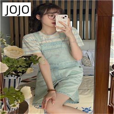 Quần Yếm Ngắn Ống Rộng Lưng Cao Màu Sáng Phong Cách Nhật Bản Thời Trang Mùa Hè Mới Cho Nữ