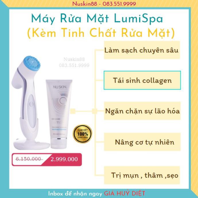 Máy Rửa Mặt LumiSpa Nuskin + Sữa rửa mặt ageLOC LumiSpa da nhạy cảm - Bảo Hành 2 Năm