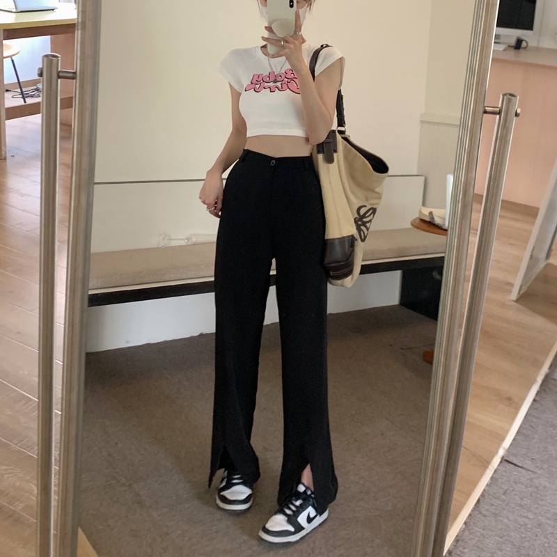 SUXI Quần Dài Ống Rộng Màu Sắc Thời Trang Dành Cho Nữ