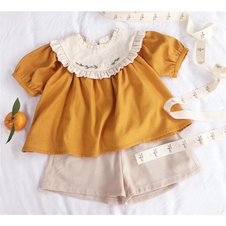 🍧🍧🍧Set đồ bộ linen phong cách Hàn cho bé gái cực xinh🥰