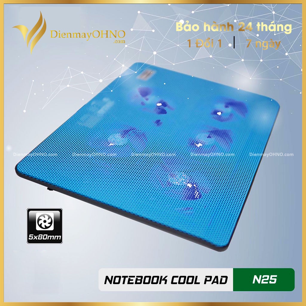 Quạt Làm Mát Laptop N25 5 Fan Quạt Hút Gió Tản Nhiệt Máy Tính – OHNO Việt Nam