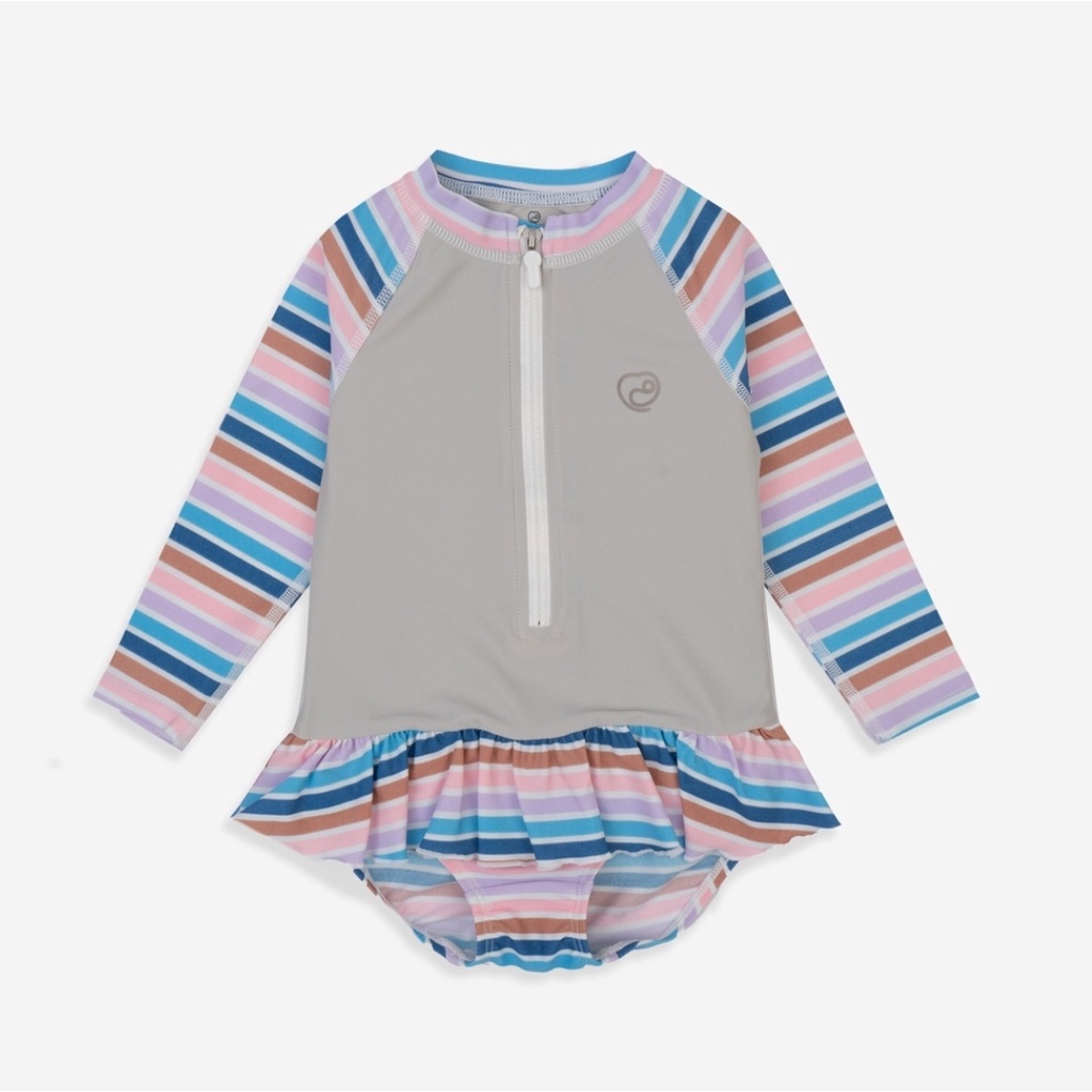 Bộ đồ bơi liền dài tay bé gái - BU Aqua BU Baby