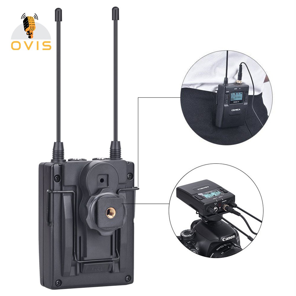 Micro Cài Áo Không Dây UHF Comica CVM-WM300 (A) Cho Máy Ảnh