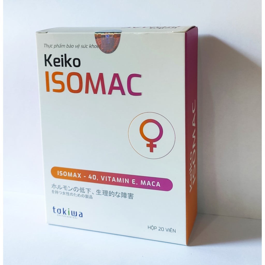 Viên uống nội tiết tố Keiko Isomac – Giúp tăng cường sinh lý nữ, giảm dấu hiệu tiền mãn kinh, giảm nám sạm da (20 viên)