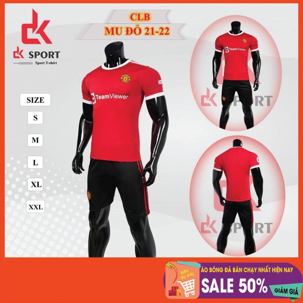 Bộ Quần Áo thể thao, bóng đá CLB Manchester United, vải cao cấp chất lượng cao, thấm hút mồ hôi, thoát nhiệt nhanh.