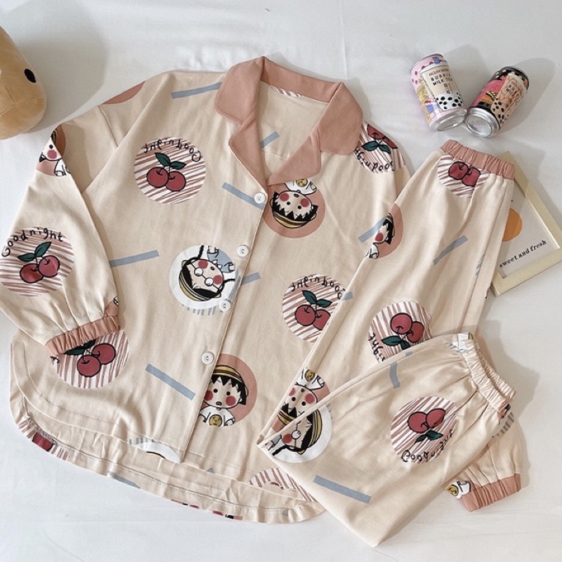 Bộ Đồ Pijama Nữ Dài Tay Mặc Nhà, Bộ Đồ Ngủ Thun Sữa Mỏng Thu Đông TOPBRA
