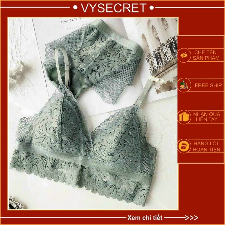 Bộ đồ lót mỏng ren 💓 hít hót💓 B024 AG sét nội y cao cấp, không gọng mút mỏng siêu phẩm 2021 | BigBuy360 - bigbuy360.vn