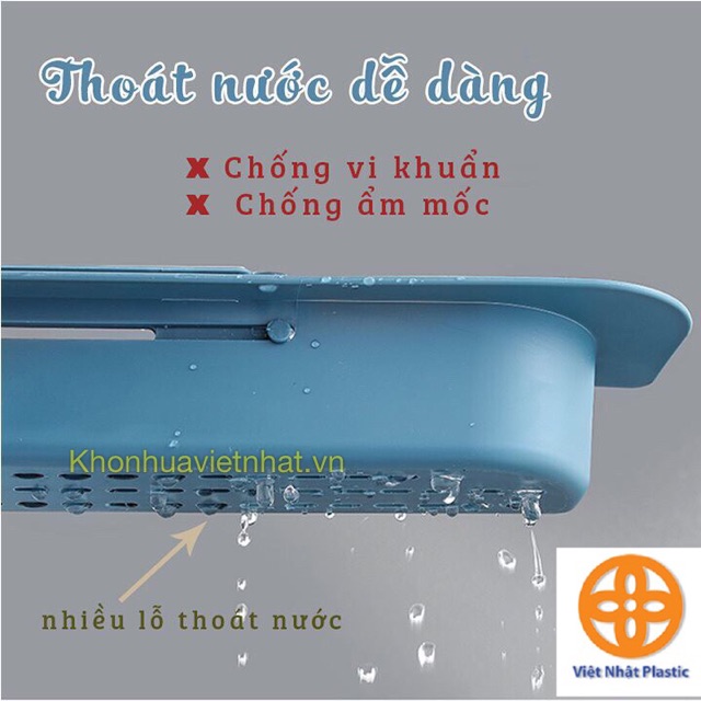 Giá để giẻ rửa bát nhựa Việt Nhật, khay gác bồn để đồ rửa chén hàng cao cấp bền đẹp (MS 5612)