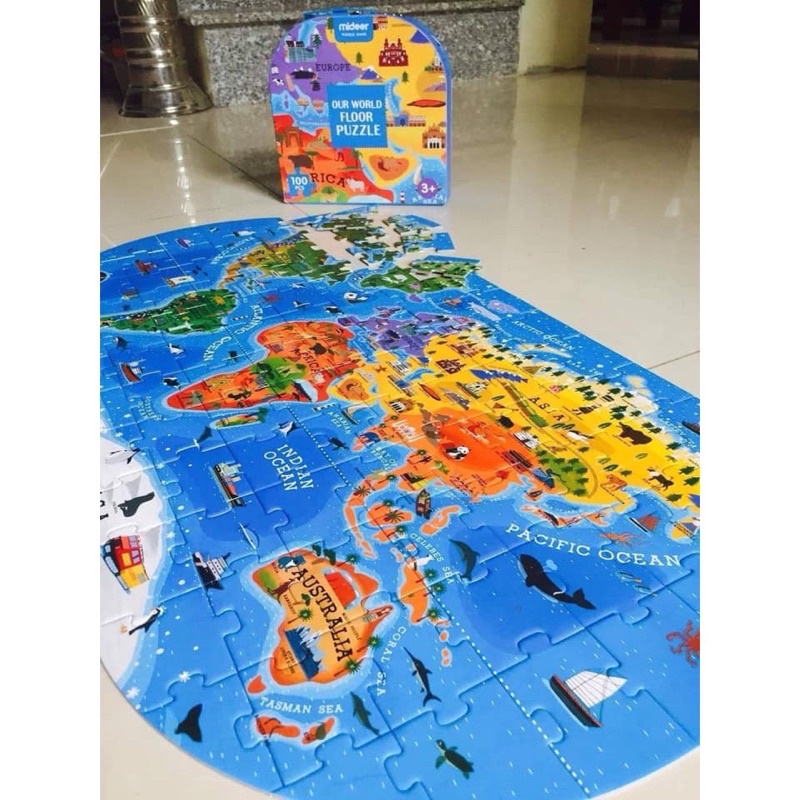 BỘ XẾP HÌNH THÔNG MINH 100-104 miếng CHÍNH HÃNG Mideer