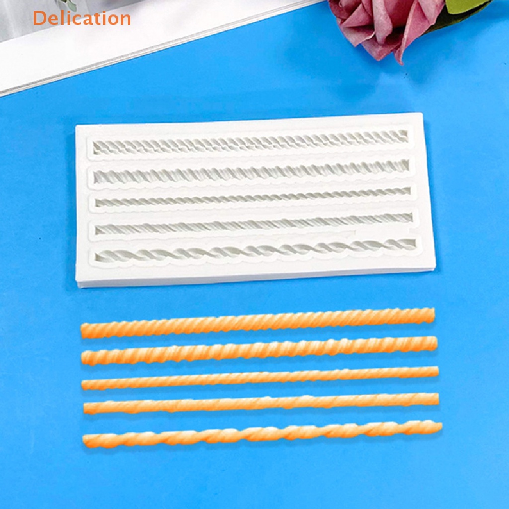 Khuôn Silicone Tạo Hình Dây Bện Trang Trí Bánh DIY