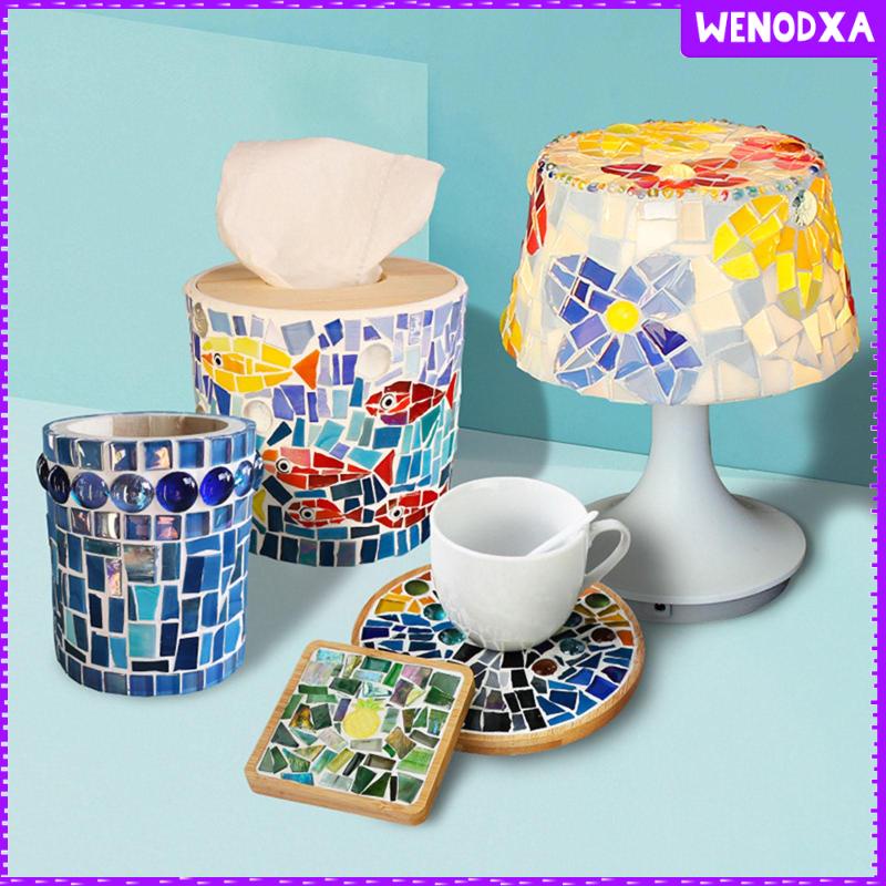 Khối Pha Lê Mosaic Pha Lê Lấp Lánh Pha Lê 1kg Hỗn Hợp Trang Trí Nhà Hoặc Làm Đồ Thủ Công DIY