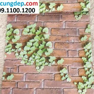 14m (7m2) Giấy dán tường dây leo gạch cũ