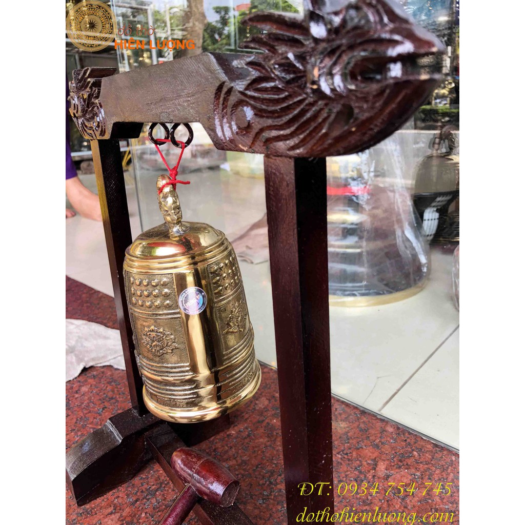 Chuông đồng có giá treo - Chuông đồng thờ cúng-Khánh thờ treo