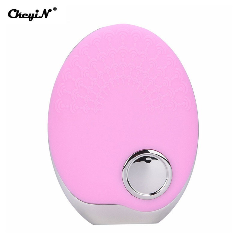 [Mã FMCGMALL - 8% đơn 250K] Máy rửa mặt CkeyiN chất liệu silicon sử dụng sóng siêu âm có đèn LED cao cấp