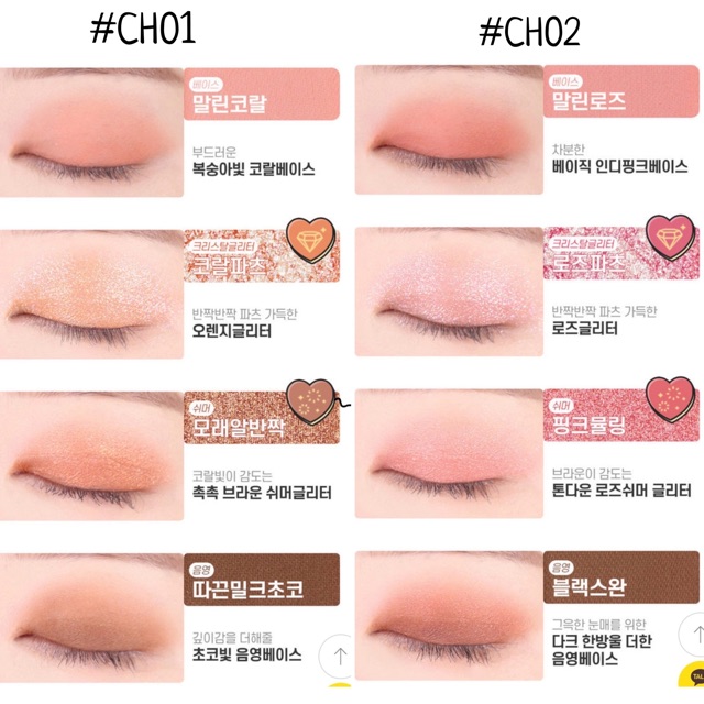 Màu mắt Black Rouge Crystal Heart Lock Shadow | BigBuy360 - bigbuy360.vn