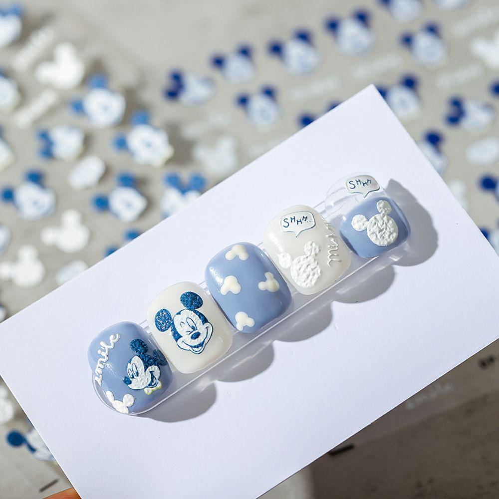 Miếng Dán Trang Trí Móng Tay Họa Tiết Hoạt Hình Mickey / Gấu Xinh Xắn