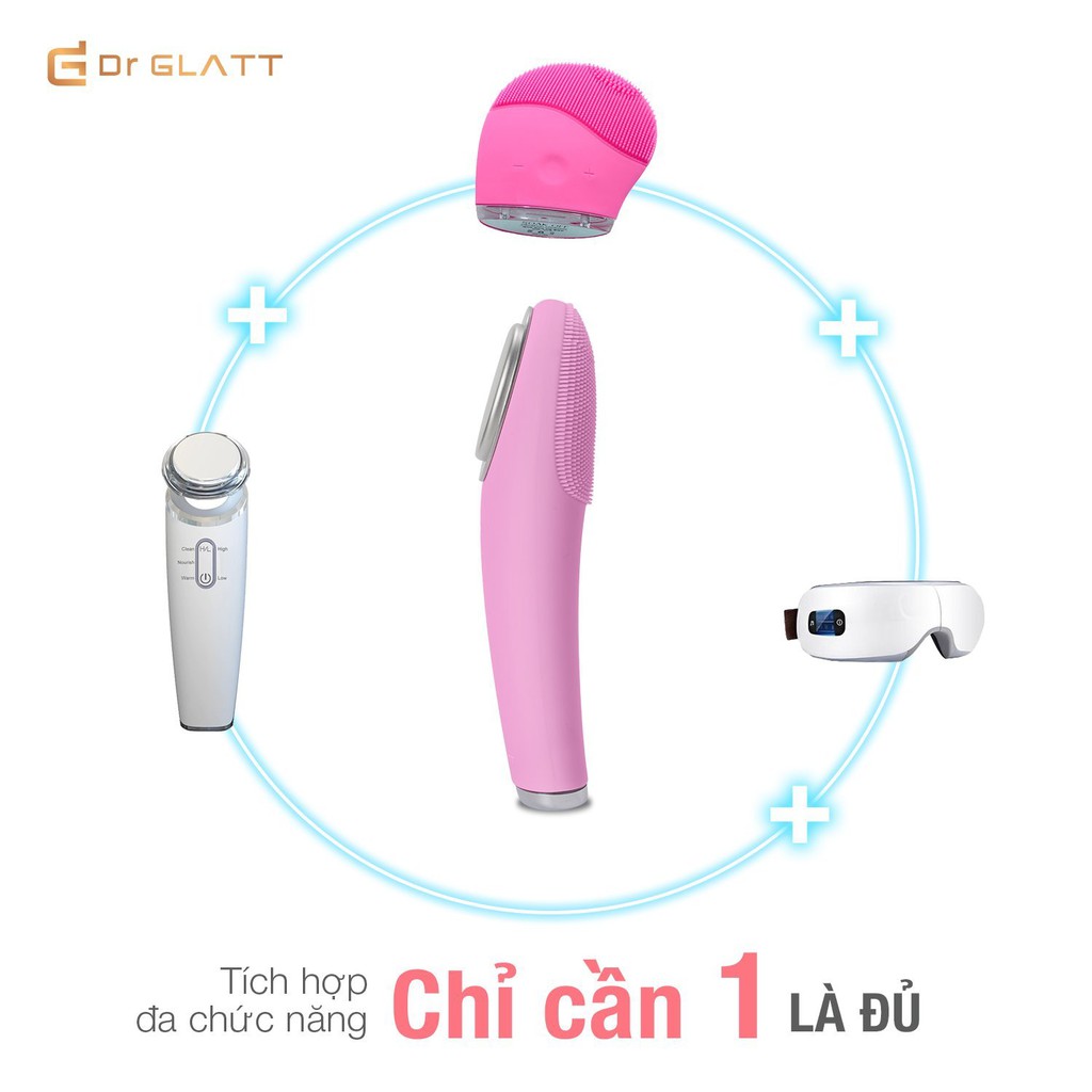 Máy rửa mặt Dr Glatt Dua Fit Pro, chăm sóc da toàn diện, rửa mặt, tẩy trang, đẩy dưỡng 3in1