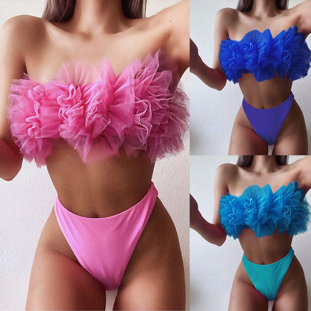 Bikini Phối Lưới Thiết Kế Quyến Rũ Cho Nữ