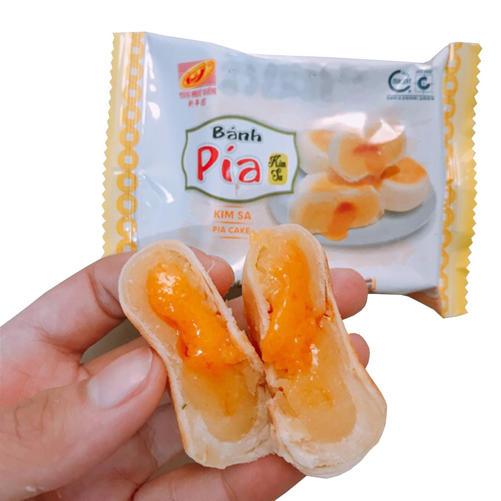 Bánh pía kim sa mini Tân huê viên túi 500g