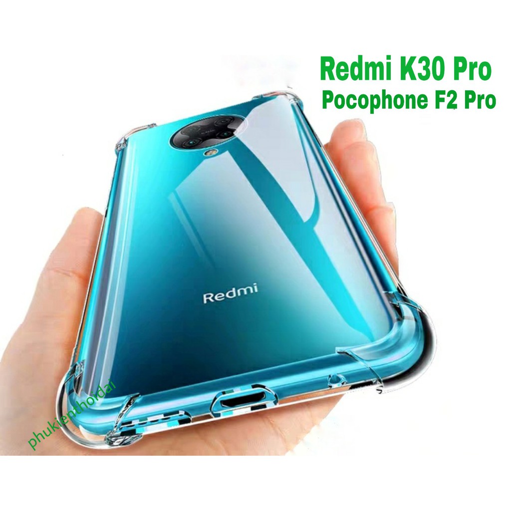 Ốp lưng Xiaomi Redmi K30 Pro / Poco F3 / K40 / Poco F2 Pro dùng chung dẻo trong suốt lồi 4 góc hạn chế ố vàng 1