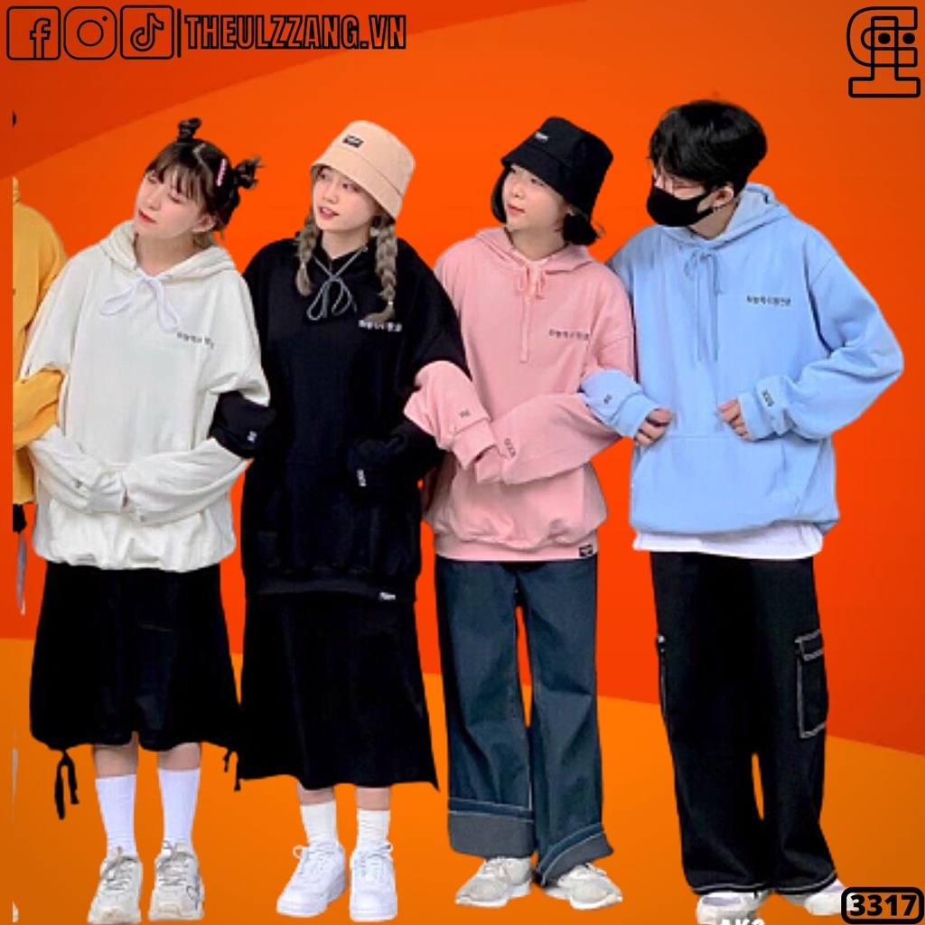 Áo Khoác Hoodie Nỉ Nam Nữ Form Rộng Siêu Hot Chất Nỉ Dày Dặn Siêu Đẹp Áo Hoodie Nam Unisex CHỮ HÀN - AK3317