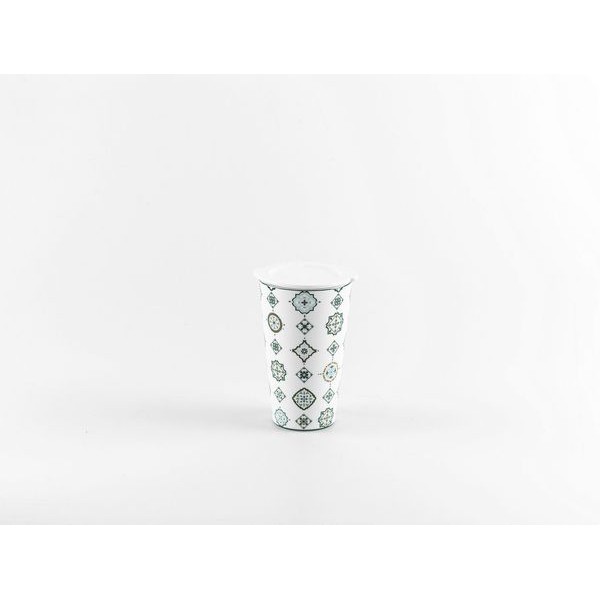 Ly sứ dưỡng sinh 0.48 L (K1) + nắp Dưỡng sinh Vintage (LTN) (214888LTNN)