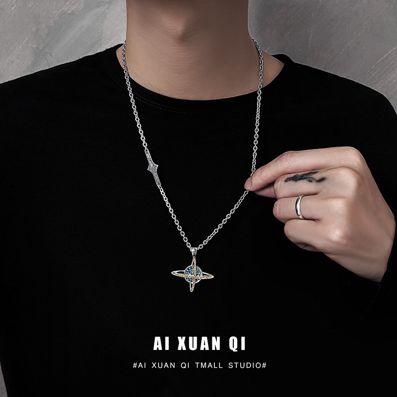 Vòng cổ thép titan mặt hình hành tinh phong cách hip hop