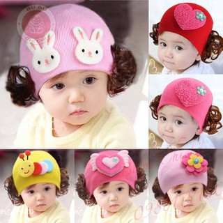 [0027] Mũ len tóc giả cho bé