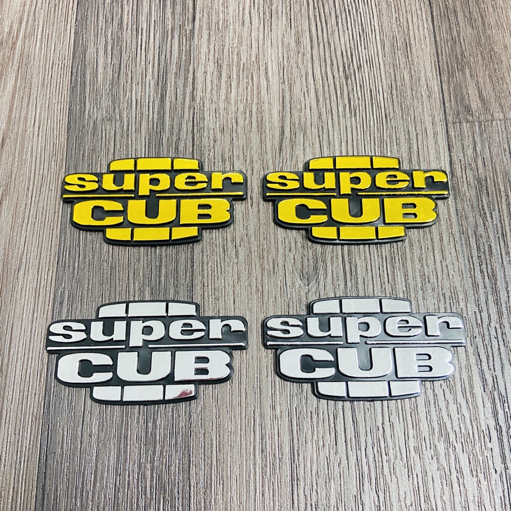 (SIÊU PHẨM) Bộ tem chữ SUPER CUB mủ cứng độ màu vàng