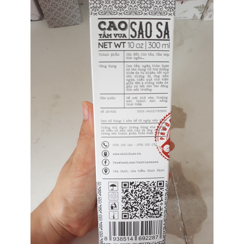 Cao tắm Sao Sa HTX Sinh Dược 300ml